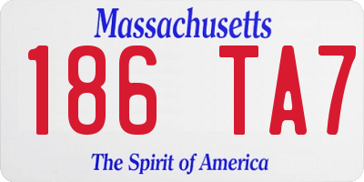 MA license plate 186TA7