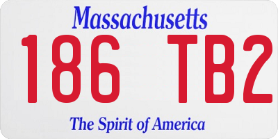 MA license plate 186TB2