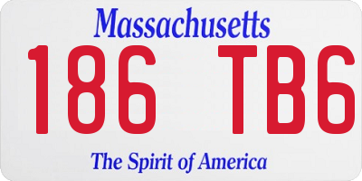MA license plate 186TB6