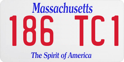 MA license plate 186TC1