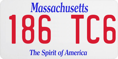 MA license plate 186TC6