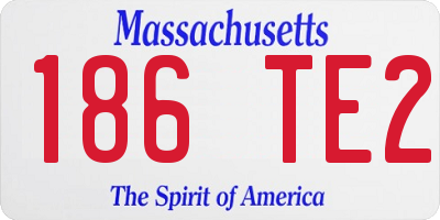 MA license plate 186TE2