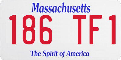 MA license plate 186TF1