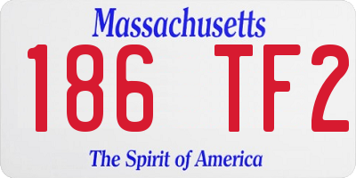 MA license plate 186TF2