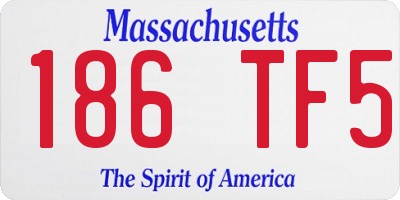 MA license plate 186TF5