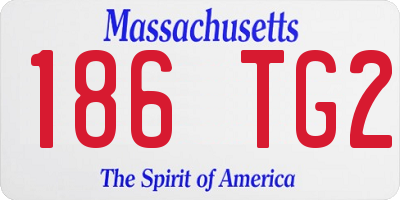 MA license plate 186TG2