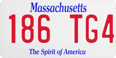 MA license plate 186TG4