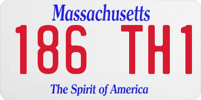 MA license plate 186TH1