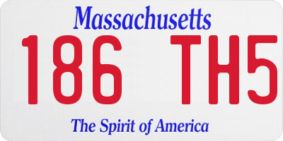 MA license plate 186TH5