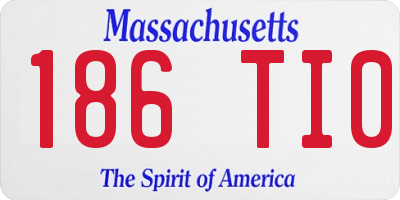 MA license plate 186TI0