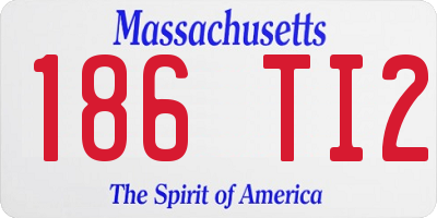 MA license plate 186TI2