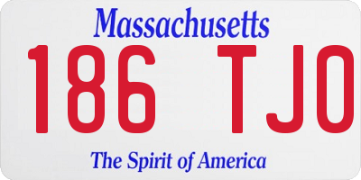 MA license plate 186TJ0
