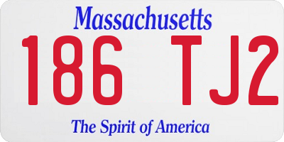 MA license plate 186TJ2