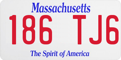 MA license plate 186TJ6