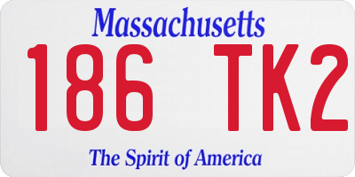 MA license plate 186TK2