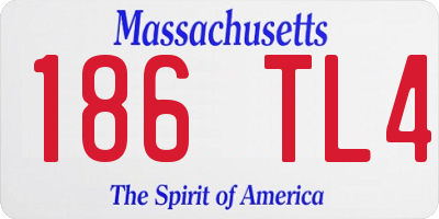 MA license plate 186TL4