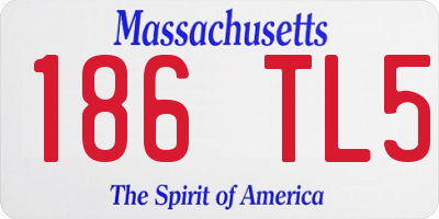 MA license plate 186TL5