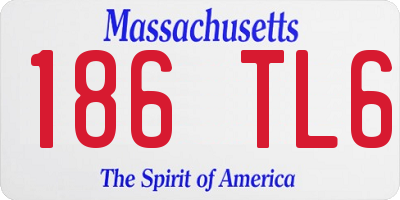 MA license plate 186TL6