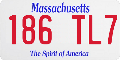 MA license plate 186TL7