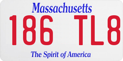 MA license plate 186TL8