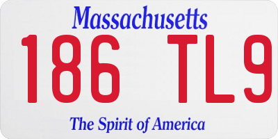 MA license plate 186TL9