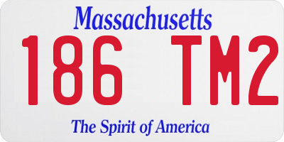 MA license plate 186TM2
