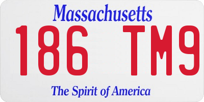MA license plate 186TM9