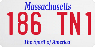 MA license plate 186TN1