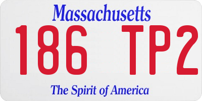 MA license plate 186TP2