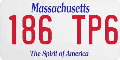 MA license plate 186TP6