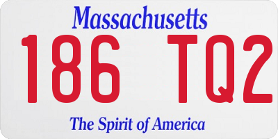 MA license plate 186TQ2