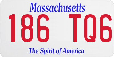 MA license plate 186TQ6