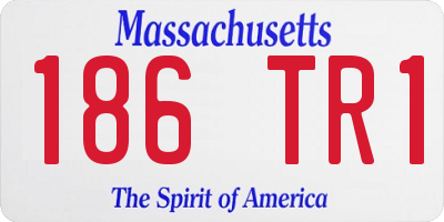MA license plate 186TR1