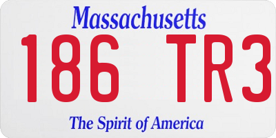 MA license plate 186TR3