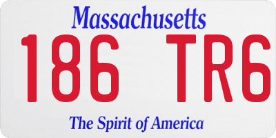MA license plate 186TR6