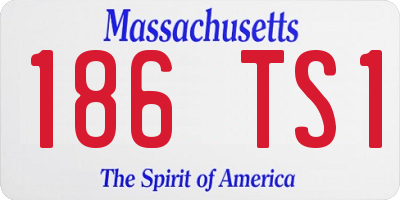 MA license plate 186TS1