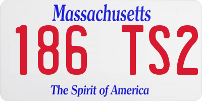 MA license plate 186TS2
