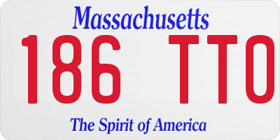 MA license plate 186TT0