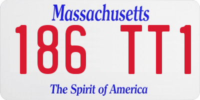 MA license plate 186TT1