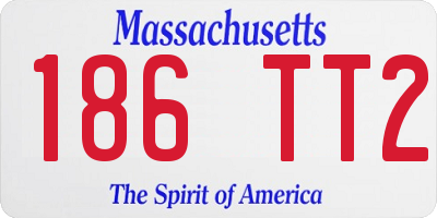 MA license plate 186TT2