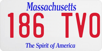 MA license plate 186TV0