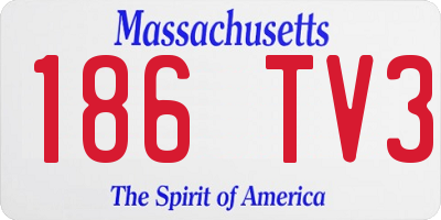 MA license plate 186TV3