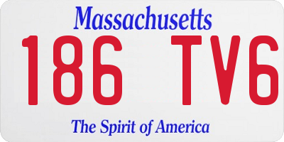 MA license plate 186TV6