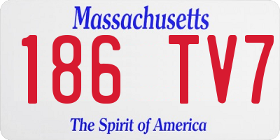 MA license plate 186TV7