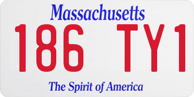 MA license plate 186TY1