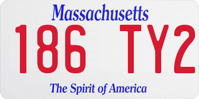 MA license plate 186TY2