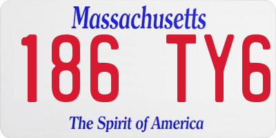 MA license plate 186TY6