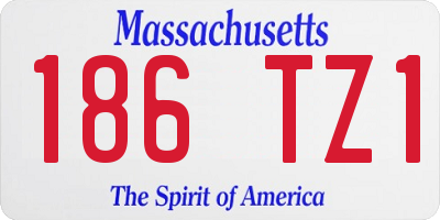 MA license plate 186TZ1
