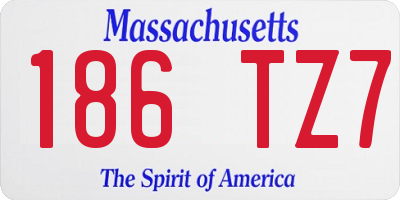 MA license plate 186TZ7