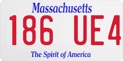 MA license plate 186UE4